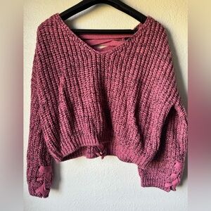 Cozy Pink Knit Sweater